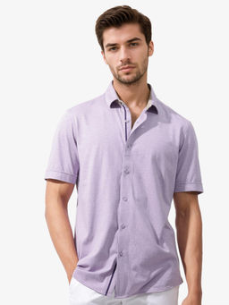 Rare Rabbit - Men Purple Solid Casual Shirt