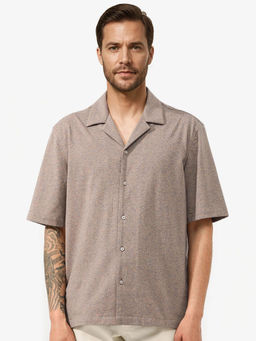 Rare Rabbit - Men Beige Solid Casual Shirt