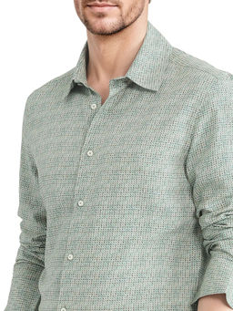 Rare Rabbit - Men Green Printed Casual Shirt