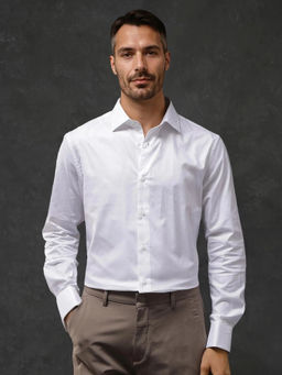 Rare Rabbit - Men White Solid Casual Shirt