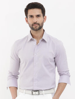 Rare Rabbit - Men Purple Solid Casual Shirt