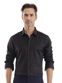 Rare Rabbit - Men Black Solid Casual Shirt