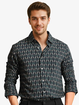 Rare Rabbit - Men Multi-Color Printed Casual Shirt