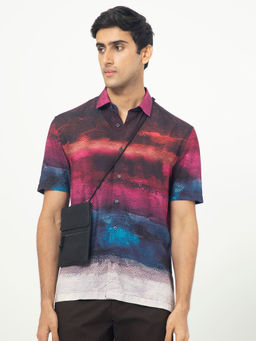 Rare Rabbit - Men Multi-Color Ombre Casual Shirt
