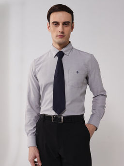 Rare Rabbit - Men Grey Solid Formal Shirt