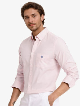 Rare Rabbit - Men Pink Solid Casual Shirt