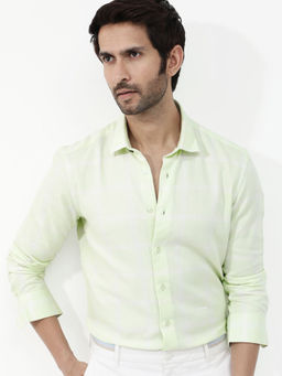 Rare Rabbit - Men Green Solid Casual Shirt