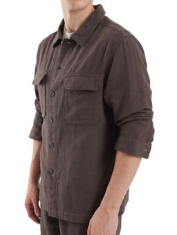 Rare Rabbit - Men Brown Solid Casual Shirt