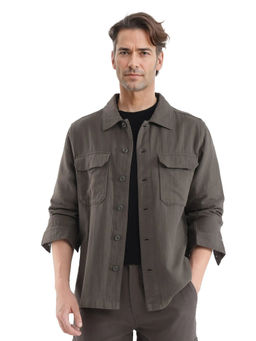 Rare Rabbit - Men Green Solid Casual Shirt