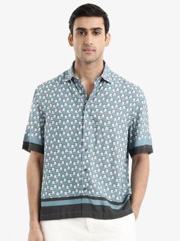 Rare Rabbit - Men Green Printed Casual Shirt