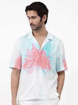 Rare Rabbit - Men Multi-Color Abstract Casual Shirt