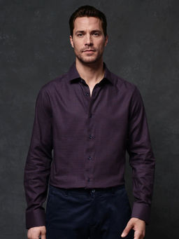 Rare Rabbit - Men Purple Solid Casual Shirt