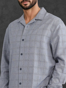 Rare Rabbit - Men Blue Checks Casual Shirt