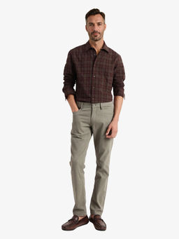 Rare Rabbit - Men Brown Checks Casual Shirt