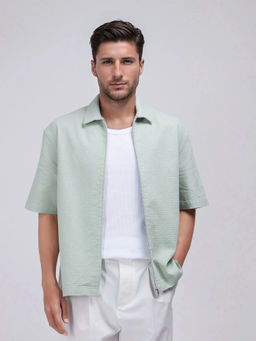 Rare Rabbit - Men Green Solid Casual Shirt
