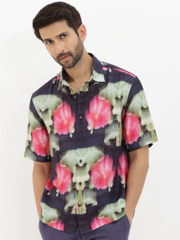 Rare Rabbit - Men Multi-Color Floral Casual Shirt