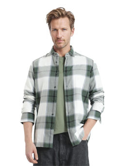 Rare Rabbit - Men Green Checks Casual Shirt
