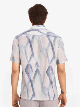 Rare Rabbit - Men Pink Abstract Casual Shirt