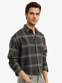 Rare Rabbit - Men Green Checks Casual Shirt