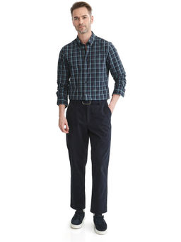 Rare Rabbit - Men Green Checks Casual Shirt