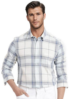 Rare Rabbit - Men Off White Checks Casual Shirt