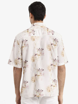Rare Rabbit - Men Beige Floral Casual Shirt