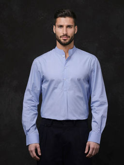 Rare Rabbit - Men Blue Solid Casual Shirt