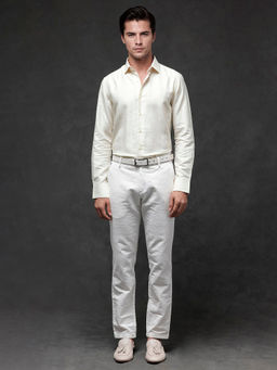 Rare Rabbit - Men Off White Solid Casual Shirt