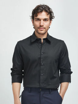 Rare Rabbit - Men Black Solid Casual Shirt