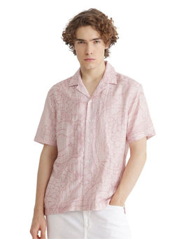 Rare Rabbit - Men Pink Printed Casual Shirt