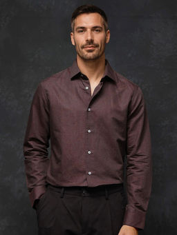 Rare Rabbit - Men Brown Solid Casual Shirt