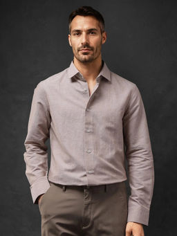 Rare Rabbit - Men Peach Solid Casual Shirt