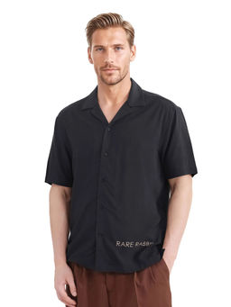 Rare Rabbit - Men Black Printed Casual Shirt