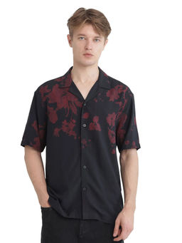 Rare Rabbit - Men Black Floral Casual Shirt