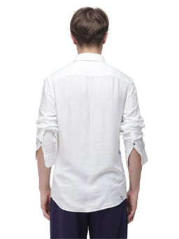 Rare Rabbit - Men White Abstract Casual Shirt