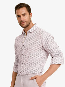 Rare Rabbit - Men Purple Printed Casual Shirt