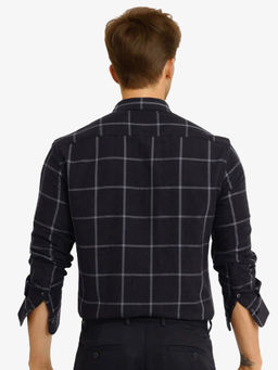 Rare Rabbit - Men Black Checks Casual Shirt