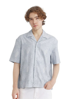 Rare Rabbit - Men Blue Abstract Casual Shirt