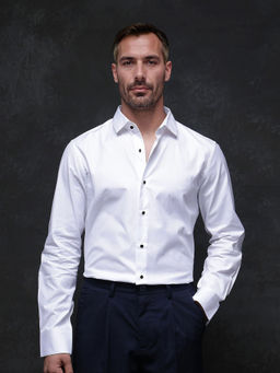 Rare Rabbit - Men White Solid Casual Shirt