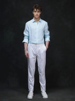 Rare Rabbit - Men Aqua Solid Casual Shirt