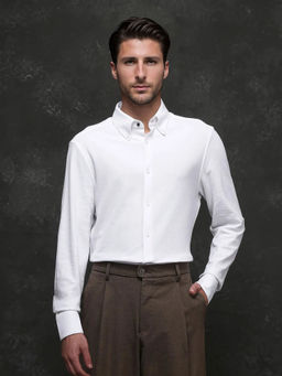 Rare Rabbit - Men White Solid Casual Shirt