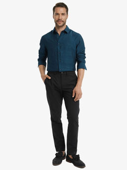 Rare Rabbit - Men Teal Checks Casual Shirt