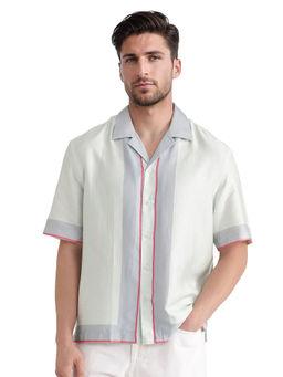 Rare Rabbit - Men Blue Printed Casual Shirt