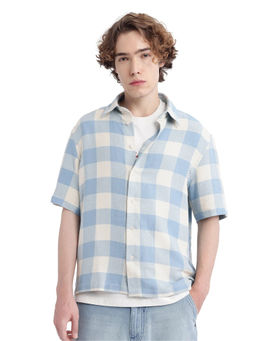 Rare Rabbit - Men Blue Checks Casual Shirt
