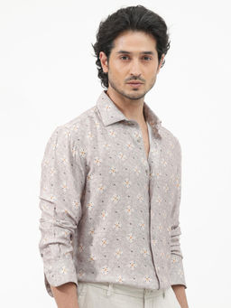 Rare Rabbit - Men Purple Printed Casual Shirt