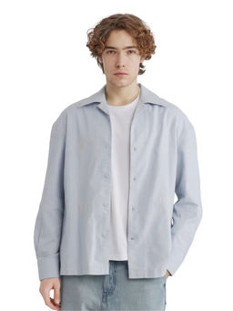 Rare Rabbit - Men Blue Solid Casual Shirt