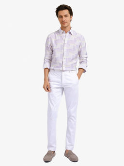 Rare Rabbit - Men Purple Abstract Casual Shirt