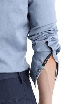 Rare Rabbit - Men Blue Solid Casual Shirt