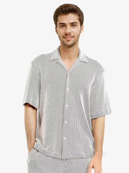 Rare Rabbit - Men Black Stripes Casual Shirt