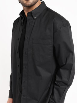 Rare Rabbit - Men Black Solid Casual Shirt